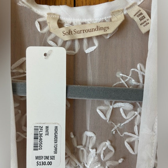 NWT Elegant off White Sequin-beaded embroidered  Kimono - Picture 4 of 6